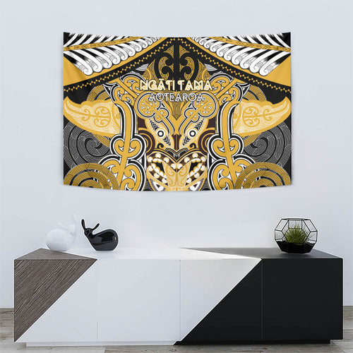Aotearoa Iwi Ngati Tama Tapestry Maori Kowhaiwhai Pattern