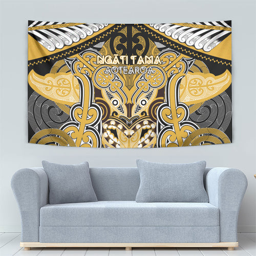 Aotearoa Iwi Ngati Tama Tapestry Maori Kowhaiwhai Pattern