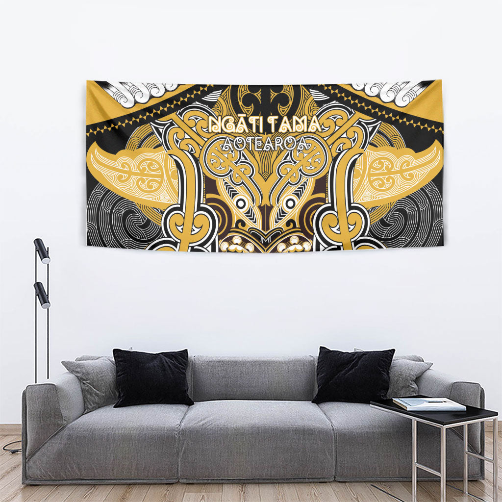 Aotearoa Iwi Ngati Tama Tapestry Maori Kowhaiwhai Pattern
