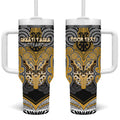 Aotearoa Iwi Ngati Tama Personalised Tumbler With Handle Maori Kowhaiwhai Pattern