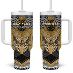 Aotearoa Iwi Ngati Tama Personalised Tumbler With Handle Maori Kowhaiwhai Pattern