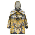 Aotearoa Iwi Ngati Tama Personalised Wearable Blanket Hoodie Maori Kowhaiwhai Pattern