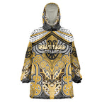 Aotearoa Iwi Ngati Tama Personalised Wearable Blanket Hoodie Maori Kowhaiwhai Pattern
