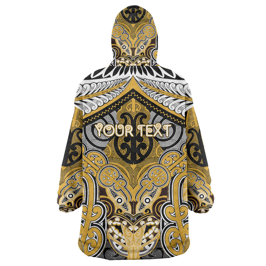Aotearoa Iwi Ngati Tama Personalised Wearable Blanket Hoodie Maori Kowhaiwhai Pattern