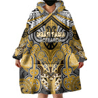 Aotearoa Iwi Ngati Tama Personalised Wearable Blanket Hoodie Maori Kowhaiwhai Pattern