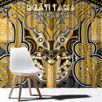 Aotearoa Iwi Ngati Tama Window Curtain Maori Kowhaiwhai Pattern