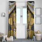 Aotearoa Iwi Ngati Tama Window Curtain Maori Kowhaiwhai Pattern