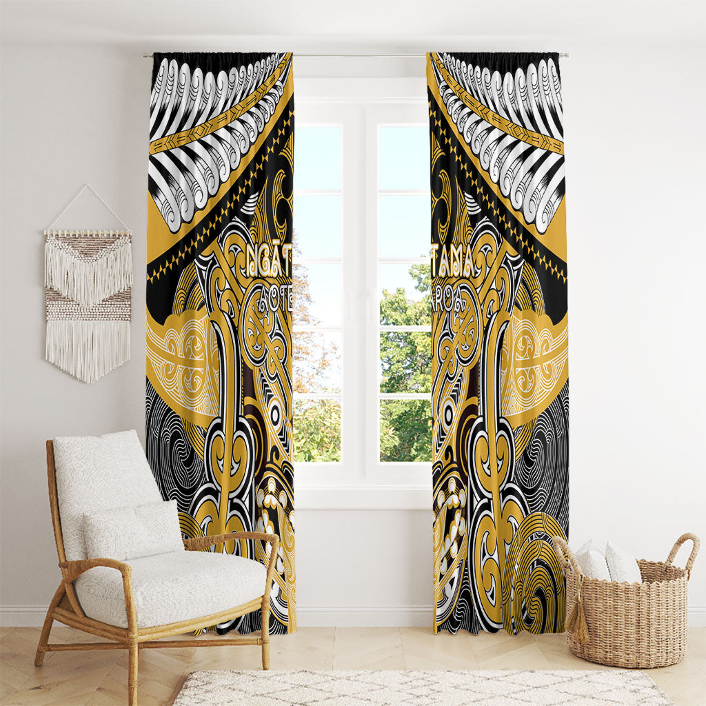 Aotearoa Iwi Ngati Tama Window Curtain Maori Kowhaiwhai Pattern