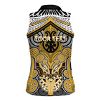 Aotearoa Iwi Ngati Tama Personalised Women Sleeveless Polo Shirt Maori Kowhaiwhai Pattern