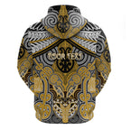 Aotearoa Iwi Ngati Tama Personalised Zip Hoodie Maori Kowhaiwhai Pattern