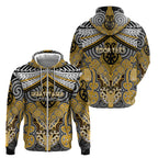 Aotearoa Iwi Ngati Tama Personalised Zip Hoodie Maori Kowhaiwhai Pattern