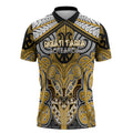 Aotearoa Iwi Ngati Tama Personalised Zipper Polo Shirt Maori Kowhaiwhai Pattern