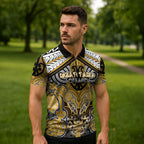 Aotearoa Iwi Ngati Tama Personalised Zipper Polo Shirt Maori Kowhaiwhai Pattern