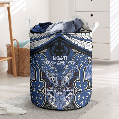 Aotearoa Iwi Ngati Tuwharetoa Laundry Basket Maori Kowhaiwhai Pattern