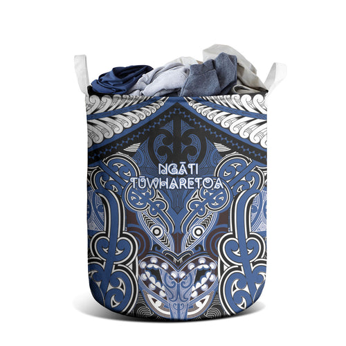Aotearoa Iwi Ngati Tuwharetoa Laundry Basket Maori Kowhaiwhai Pattern