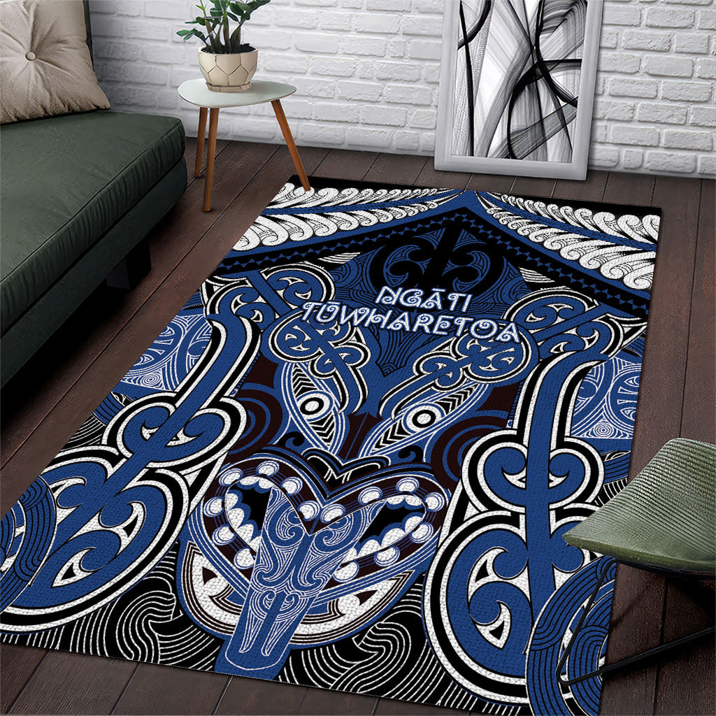 Aotearoa Iwi Ngati Tuwharetoa Area Rug Maori Kowhaiwhai Pattern