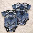 Aotearoa Iwi Ngati Tuwharetoa Personalised Baby Onesie Maori Kowhaiwhai Pattern