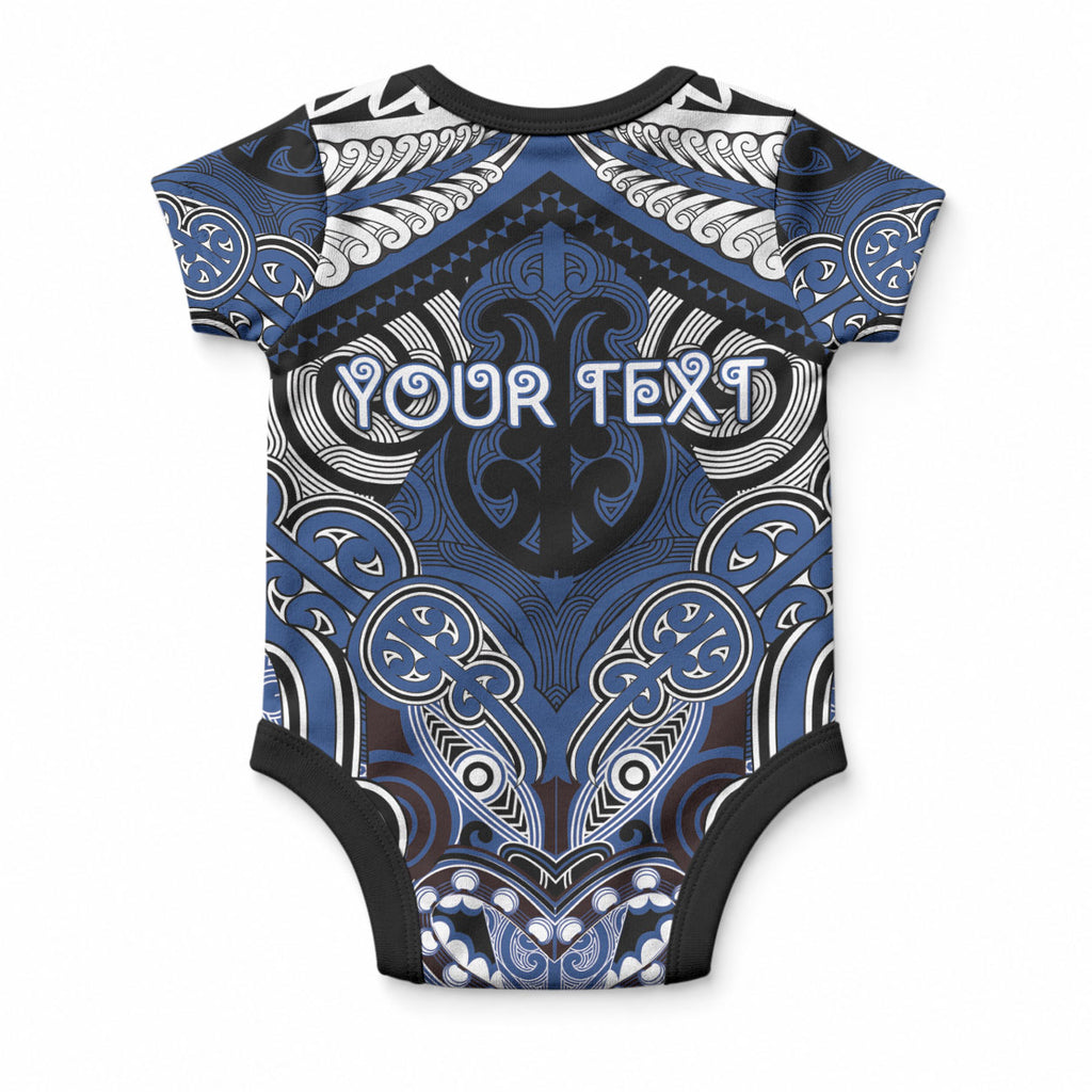 Aotearoa Iwi Ngati Tuwharetoa Personalised Baby Onesie Maori Kowhaiwhai Pattern