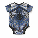 Aotearoa Iwi Ngati Tuwharetoa Personalised Baby Onesie Maori Kowhaiwhai Pattern