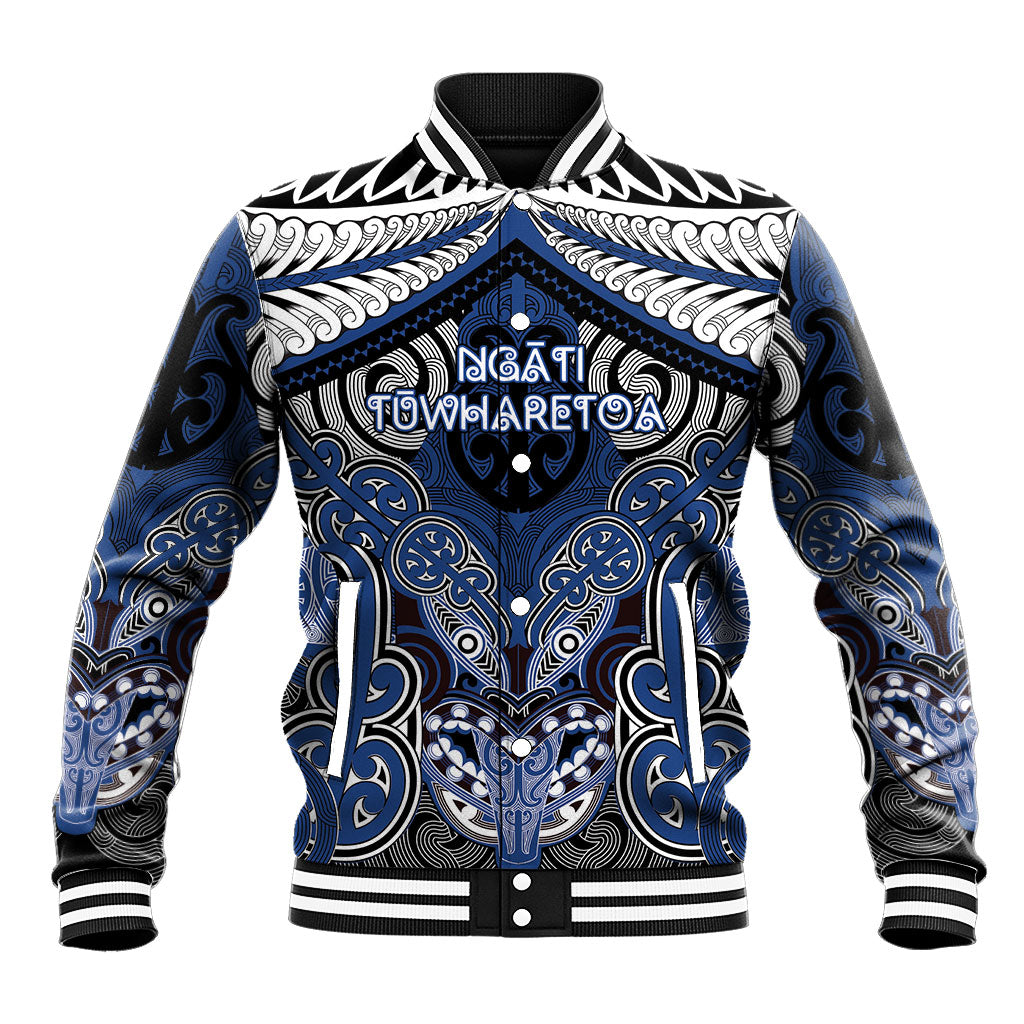 Aotearoa Iwi Ngati Tuwharetoa Personalised Baseball Jacket Maori Kowhaiwhai Pattern