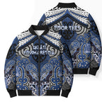 Aotearoa Iwi Ngati Tuwharetoa Personalised Bomber Puffer Jacket Maori Kowhaiwhai Pattern