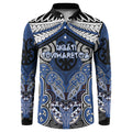 Aotearoa Iwi Ngati Tuwharetoa Personalised Button Sweatshirt Maori Kowhaiwhai Pattern