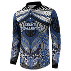 Aotearoa Iwi Ngati Tuwharetoa Personalised Button Sweatshirt Maori Kowhaiwhai Pattern