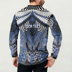 Aotearoa Iwi Ngati Tuwharetoa Personalised Button Sweatshirt Maori Kowhaiwhai Pattern