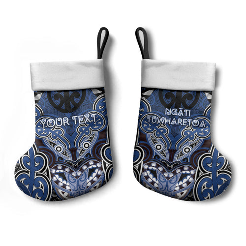 Aotearoa Iwi Ngati Tuwharetoa Personalised Christmas Stocking Maori Kowhaiwhai Pattern