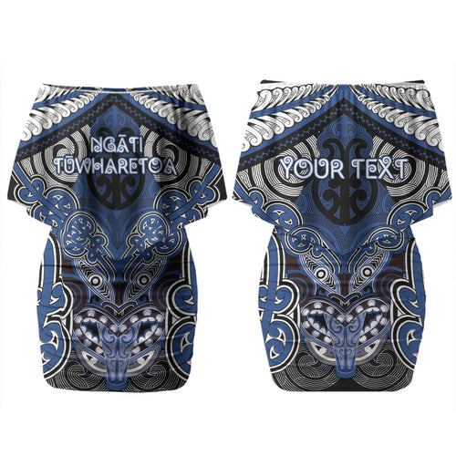 Aotearoa Iwi Ngati Tuwharetoa Personalised Couples Matching Off Shoulder Short Dress and Hawaiian Shirt Maori Kowhaiwhai Pattern