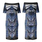 Aotearoa Iwi Ngati Tuwharetoa Personalised Couples Matching Puletasi and Hawaiian Shirt Maori Kowhaiwhai Pattern