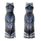 Aotearoa Iwi Ngati Tuwharetoa Personalised Couples Matching Tank Maxi Dress and Hawaiian Shirt Maori Kowhaiwhai Pattern