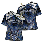 Aotearoa Iwi Ngati Tuwharetoa Personalised Cross Shoulder Shirt Maori Kowhaiwhai Pattern