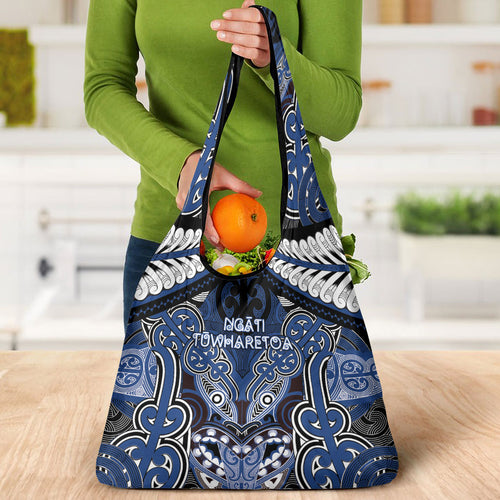 Aotearoa Iwi Ngati Tuwharetoa Grocery Bag Maori Kowhaiwhai Pattern
