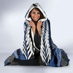 Aotearoa Iwi Ngati Tuwharetoa Hooded Blanket Maori Kowhaiwhai Pattern