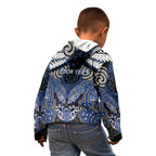 Aotearoa Iwi Ngati Tuwharetoa Personalised Kid Hoodie Maori Kowhaiwhai Pattern