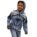 Aotearoa Iwi Ngati Tuwharetoa Personalised Kid Hoodie Maori Kowhaiwhai Pattern