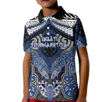 Aotearoa Iwi Ngati Tuwharetoa Personalised Kid Polo Shirt Maori Kowhaiwhai Pattern