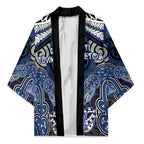 Aotearoa Iwi Ngati Tuwharetoa Personalised Kimono Maori Kowhaiwhai Pattern