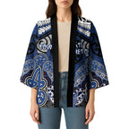 Aotearoa Iwi Ngati Tuwharetoa Personalised Kimono Maori Kowhaiwhai Pattern