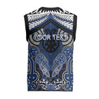 Aotearoa Iwi Ngati Tuwharetoa Personalised Christmas Knitted V-Neck Vest Maori Kowhaiwhai Pattern
