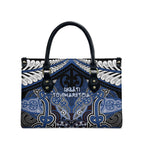 Aotearoa Iwi Ngati Tuwharetoa Leather Bag Maori Kowhaiwhai Pattern