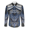 Aotearoa Iwi Ngati Tuwharetoa Personalised Long Sleeve Button Shirt Maori Kowhaiwhai Pattern
