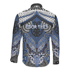 Aotearoa Iwi Ngati Tuwharetoa Personalised Long Sleeve Button Shirt Maori Kowhaiwhai Pattern