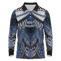 Aotearoa Iwi Ngati Tuwharetoa Personalised Long Sleeve Polo Shirt Maori Kowhaiwhai Pattern