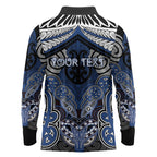 Aotearoa Iwi Ngati Tuwharetoa Personalised Long Sleeve Polo Shirt Maori Kowhaiwhai Pattern