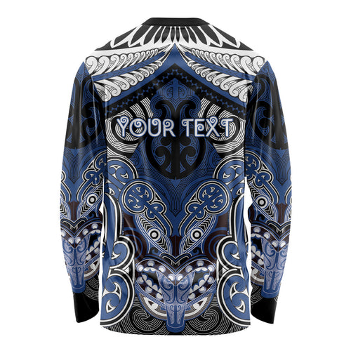 Aotearoa Iwi Ngati Tuwharetoa Personalised Long Sleeve Shirt Maori Kowhaiwhai Pattern