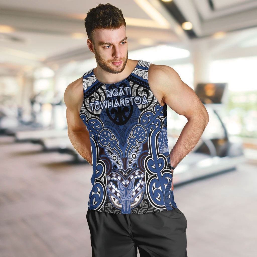 Aotearoa Iwi Ngati Tuwharetoa Personalised Men Tank Top Maori Kowhaiwhai Pattern