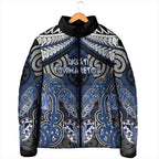 Aotearoa Iwi Ngati Tuwharetoa Personalised Padded Jacket Maori Kowhaiwhai Pattern