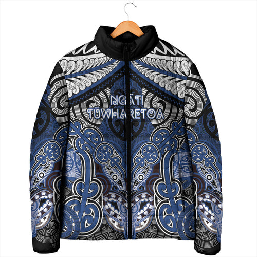 Aotearoa Iwi Ngati Tuwharetoa Personalised Padded Jacket Maori Kowhaiwhai Pattern